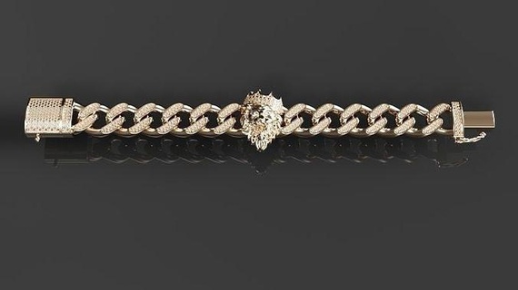 lion bracelet gold silver diamond jewelry printable jewel jewellery ring gem platinum engagem brilliant fashion engagement beauty brillant bracelets 3d print model - Mito3D