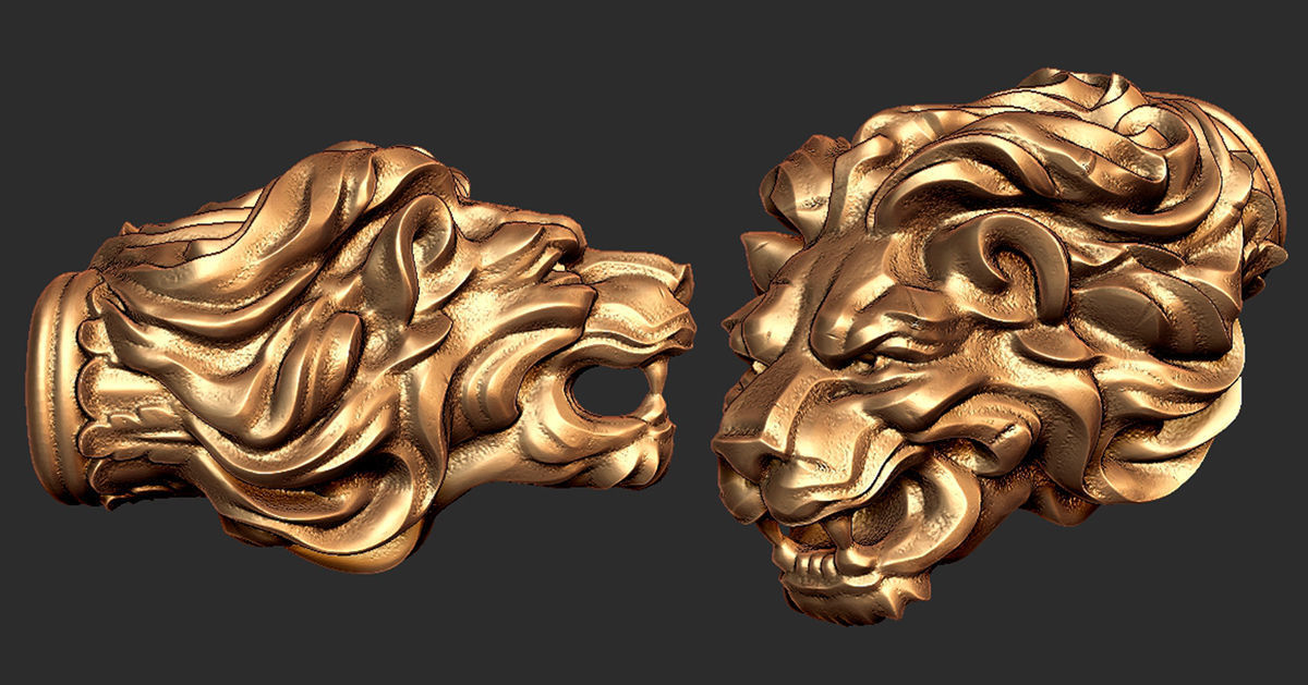 leone morsetto fidanzamento squillare braccialetto abbellimento gioielleria pendente gemelli oro argento crocifisso interruttori limite stampabile collana 3D print model - Mito3D