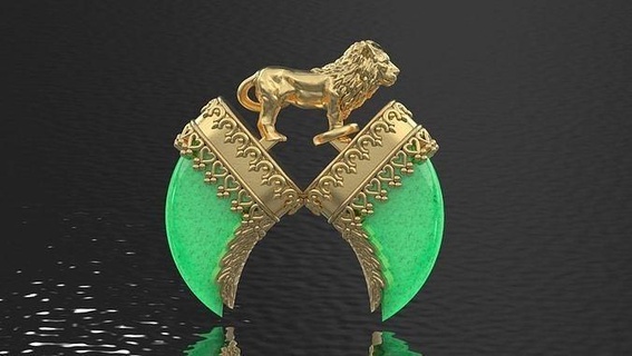 leão garra colar pingente vintage único Antiguidade joalheria luxo ouro arte guepardo selvagem dentes Puma touro Lobo pingentes 3d print model - Mito3D