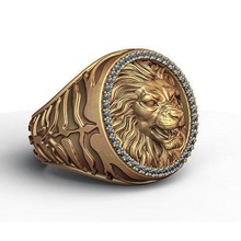 löwe klaue strukturiert diamant ring tiger juwel zbrush schmuck anhänger gold stein silber gittergewebe 750 männlich halskette halsketten nashorn männer ringe 3d print model - Mito3D