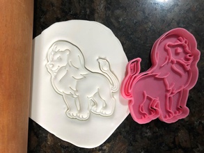 lion cookie cutter house leon cutters animals zoo animal kitchen dining 3d 3d print model - Mito3D