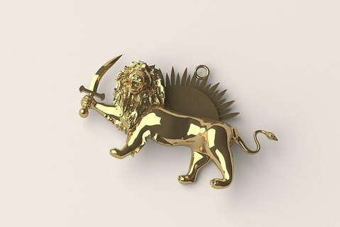 lion creative cr 08 pendant gold jewelry silver diamond jewellery necklace fashion beauty printable brilliant christmas earring ring jewel sword pendants ruby 3d print model - Mito3D