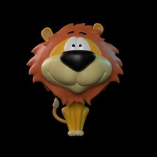 león cachorro figurilla dálmata fornido figura estatua dibujos animados animal bestia acción crisálida capullo cápsula cáscara juegos juguetes 3d print model - Mito3D