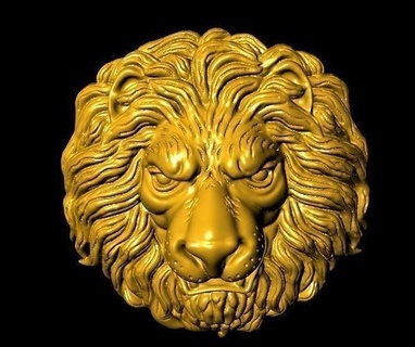 lion face krishna lord supreme god 3d model ring art jewelry 3d print model - Mito3D