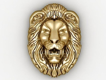lion face relief pendant figure gold silver lionface animal printable lionring manring platinum goldring silverring jewellery 3dprint lionnecklaces art artistic jewel jewelry 3d print model - Mito3D