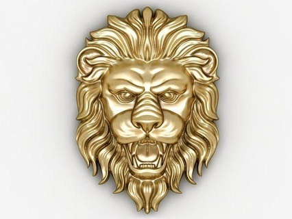 leão cara alívio pingente figura ouro prata anel leões colares manring 3dprint animal jóias imprimível jóia artístico arte joalheria 3d print model - Mito3D