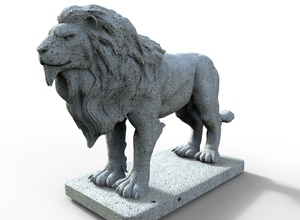 lion gargouille animal mammifère sculpture statue gargula animaux empire gargouilles art sculptures imprimable léon 3d print model - Mito3D