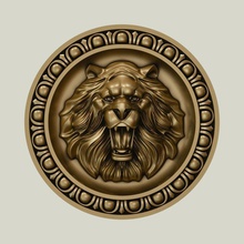 lion head house cnc woodcarving sculpture animal predator 3dprint decor 3d print model - Mito3D