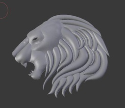 lion head jewelry animal fur wild lionhead wildanimal blender pendants 3d print model - Mito3D
