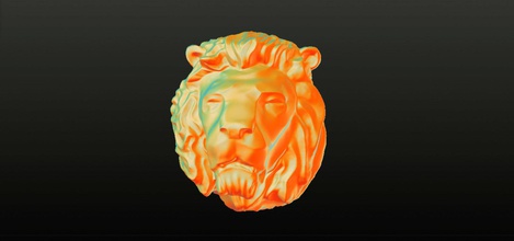 cabeza de león art animal escultura leo leona manes el clásico aldaba malla 3d la impresión bestia rugido orgullo orgullosos selva áfrica holandés rey las esculturas 3d print model - Mito3D