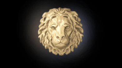 lion Kopf Schmuck Tier Kunst basrelief cat design download gold Anhänger Silber bedruckbar ist andere 3d print model - Mito3D