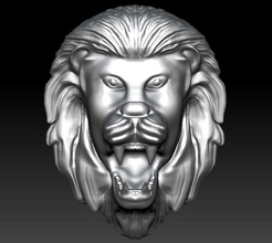 aslan başı takı baş kolye heykeltraşlık sanat 3d print model - Mito3D