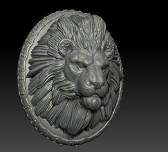 Lion tête sculpture décor statue ancien main imprimable art animal chat nature déco talisman symbole bijoux pendentifs 3d print model - Mito3D