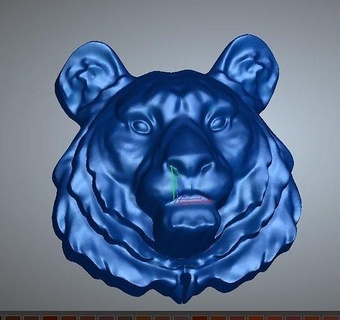 león cabeza Arte cuerpo animal cara interior monedas insignias 3d print model - Mito3D