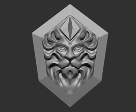 león cabeza 3dprint esculpir 3d emblema animal pasatiempo bricolaje diy 3d print model - Mito3D