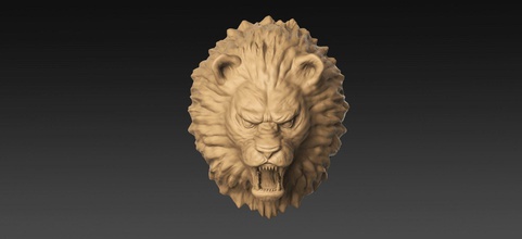 aslan başı sanat heykeltraşlık dekorasyon tasarım hayvanlar heykel dekor zbrush <url> hediye yüz anatomi doğa heykeller kupa 3d print model - Mito3D