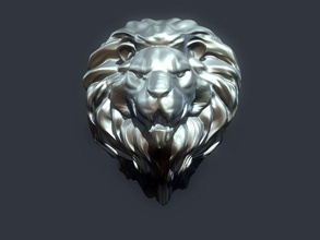 cabeza de león 2 art los leones escultura mamíferos las cabezas a animales esculturas 3d print model - Mito3D
