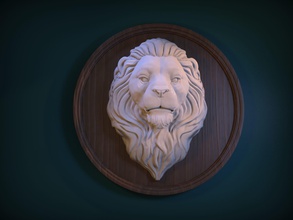 lion head bas-relief animal tiger zbrush sculpture nature 3d printable statue silver pendant cnc art sculptures jewelry bas relief baserelief 3d print model - Mito3D