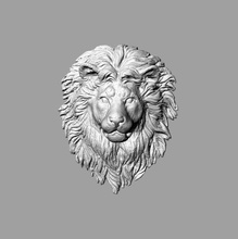 lion bas relief cnc decor lowe leo head jewelleyy house leon 3d print model - Mito3D