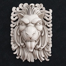 joalheria pingente leão cabeça decoração arquitetura estátua animal gato parede barroco arte escultura enfeite puma esculturas ouro anel 3d print model - Mito3D