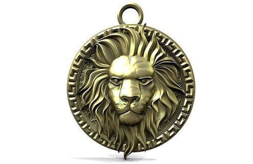 lion head pendant pendant lion head jewelry jewel animal feline pendants animal head lion head  3d print model - Mito3D