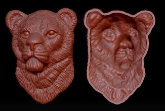 tête de lion pendentif collier le tigre bijoux d'argent or diamant imprimable sauvage vie creux bengale daniel toledo yello des colliers 3d print model - Mito3D
