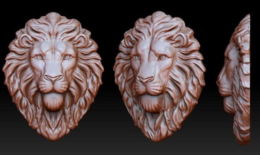 aslan baş kolye doğa hayvan 3dmodel 3dprinting takı mücevher yüzük yele vahşi 3d print model - Mito3D