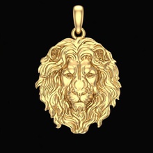 lion head pendant jewelry gold silver jewellery fashion beauty gem sterling printing cnc rings 3d print model - Mito3D