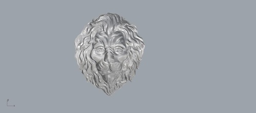 tête de lion pendentif 3d modèle d'impression pour imprimer le bijoux bas un soulagement la conception décoration sculpture monument animal cat art l'anneau or platine pendentifs téléchargement 3d print model - Mito3D