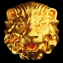 tête de lion imprimable art la mâchoire l'imprimante d'impression sculptures 3d print model - Mito3D