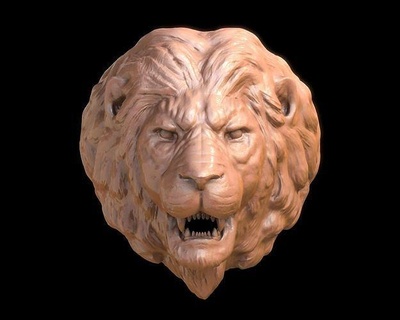lion head ring animal cat printable sculpture jewelry wild gothic goth punk emo indie fashion jewellery metal rock biker creative rings 3d print model - Mito3D