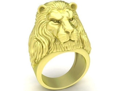 lion head ring men 3876 jewelry fashion jewelry fashion accessories fashion accessories gold diamond man men new design new design lion head ring rings  3d print model - Mito3D