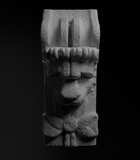 Leone testa scultura animale bas sollievo decorazione arte sculture statua deco scansioni repliche 3d print model - Mito3D