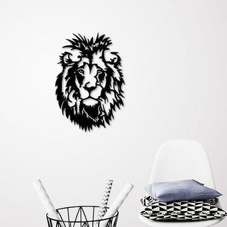 lion head wall art wild africa 2d 3d decoration deco nature animal african folklore safari silhouette 3d print model - Mito3D