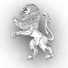 lion heraldic jewelry printable pendant gold beast wild silver stl 3ds obj print creature art 3d print model - Mito3D