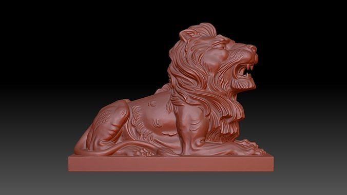 Leone alto risoluzione modello arte animali scultura stampabile statua natura tigre sculture 3D print model - Mito3D