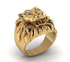 lion jewelry pendant ring logo rings pendants versace print design monument art gold platinum download silver necklaces caiters gem diamond 3d print model - Mito3D