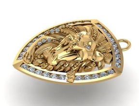 lion jewelry 2 pendant ring logo rings pendants versace print design monument art gold platinum download silver necklaces caiters gem diamond chicken 3d print model - Mito3D