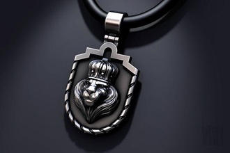 aslan kral kolye takı mücevher stl obj 3dm cnc balmumu yazdırılabilir stil moda yazdır hayvanlar taç acımasız 3d print model - Mito3D