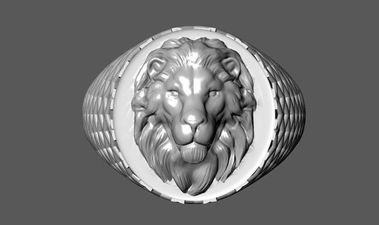 lion man ring 3d print model animal jewelry art rings sculpture tiger cat printable gold silver 3d print model - Mito3D