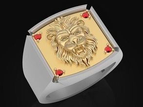 lion man ring sculpture jewelry gold silver printable sterling fashion beauty rings jewellery jewel design shining precious luxury statue 3d print model - Mito3D