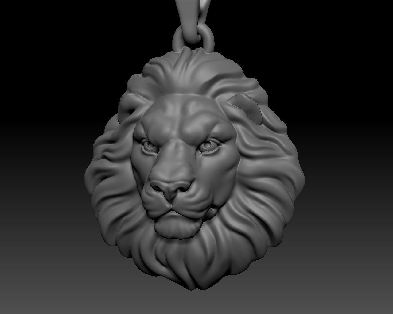 lion Halskette Schmuck Tier Anhänger bedruckbar ist Silber Modell Halsketten 3D print model - Mito3D