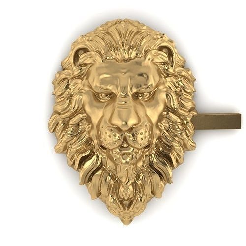 lion necklaces gold men silver jewelry 3D print model - Mito3D