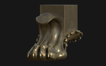lion paw foot cnc carved relief house furniture print 3dprinted design architecture milling decor 3dprint 3dprinting table stool pedestal legs paws 3d print model - Mito3D