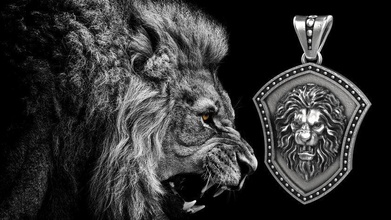 lion pendant lioness puma cheetah africa wild pictus tiger cat bull animal pride panthera predator king panthere pantera pantere jewelry silver pendants 3d print model - Mito3D