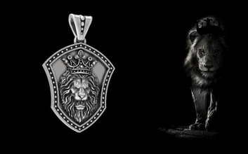 aslan kolye takı puma Afrika vahşi Kaplan predator Kral panthere pantera pantere Gümüş taç craun Antigua Guatemala korona bengal dalmaçyalı tıraş amur 3d print model - Mito3D