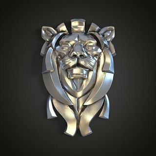 Lion pendentif or bijoux luxe brillant chrome métallique argent imprimable art Collier animal 3dprint bijou platine conception sterling pendentifs 3d print model - Mito3D