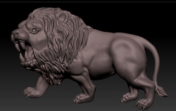 lion pendentif bijoux d'argent or imprimable pendentifs 3d print model - Mito3D