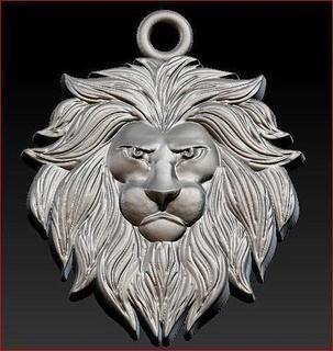 lion pendant astrological symbols zodiac signs lightweight printable necklace horoscope jewelry pendants 3d print model - Mito3D