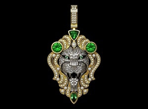 aslan kolye n 258 çapraz tanrı din sembol hıristiyan sterlin yüzük mücevher nişan elmas düğün moda bilezikler kolyeler jesu vegvisir rune takı 3d print model - Mito3D